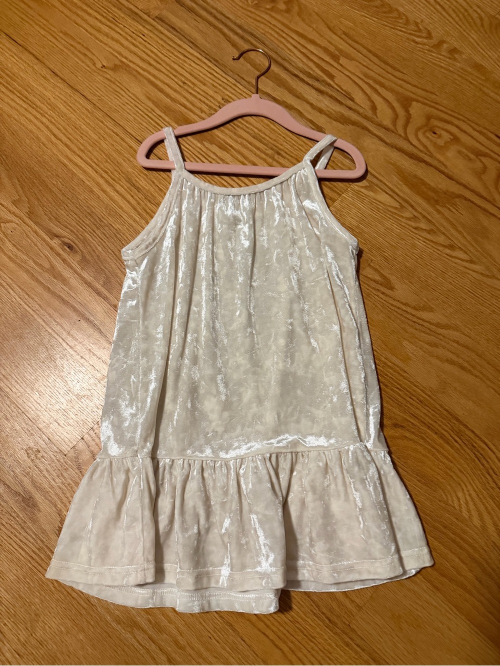 Jessica Simpson Cream Girls Velvet Dress